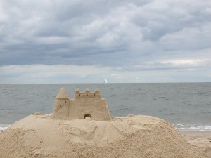 just a start of a castle, until the wind and cold chased me from the beach.