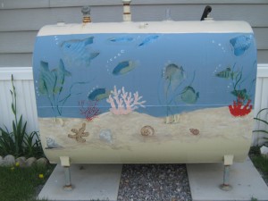 my oil tank didn't want to be an oil tank - it wanted to be a fish tank (so I helped it.)